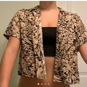 TROPICAL LEOPARD PRINT SHIRT